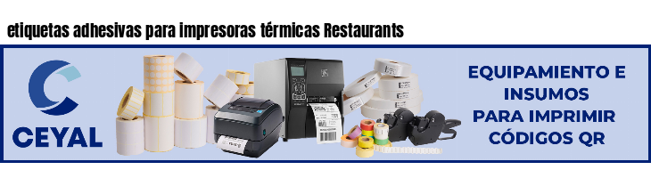 etiquetas adhesivas para impresoras térmicas Restaurants