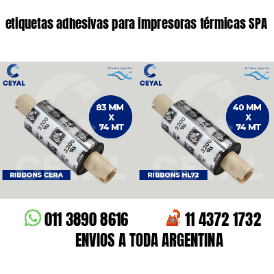 etiquetas adhesivas para impresoras térmicas SPA