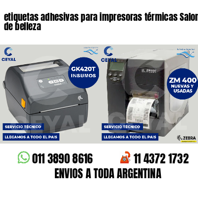 etiquetas adhesivas para impresoras térmicas Salones de belleza