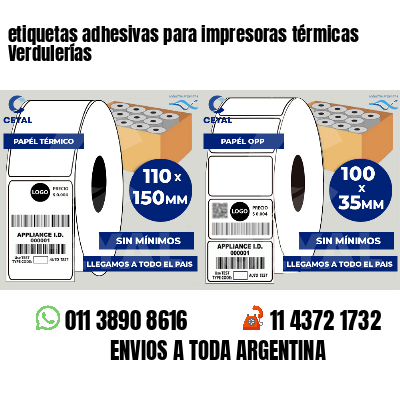 etiquetas adhesivas para impresoras térmicas Verdulerías