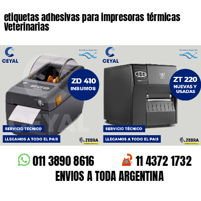 etiquetas adhesivas para impresoras térmicas Veterinarias