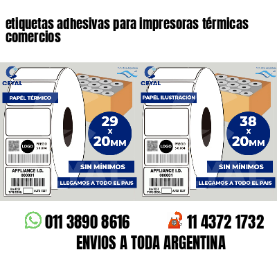 etiquetas adhesivas para impresoras térmicas comercios