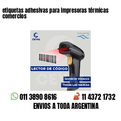 etiquetas adhesivas para impresoras térmicas comercios