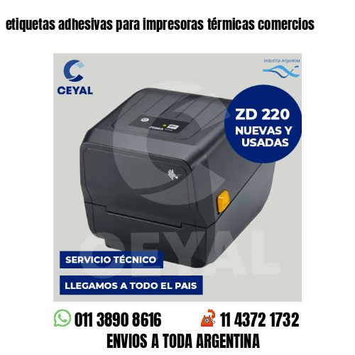 etiquetas adhesivas para impresoras térmicas comercios