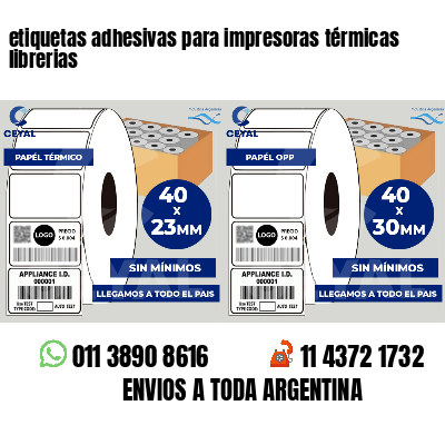etiquetas adhesivas para impresoras térmicas librerias