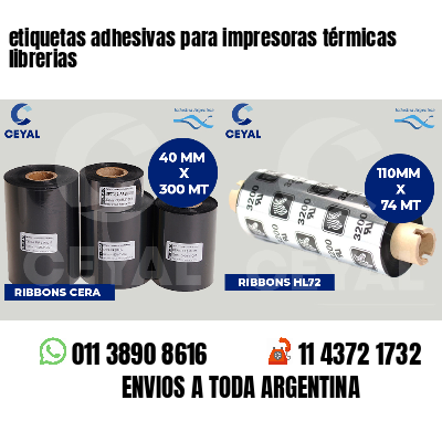 etiquetas adhesivas para impresoras térmicas librerias