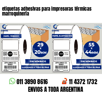 etiquetas adhesivas para impresoras térmicas marroquinería