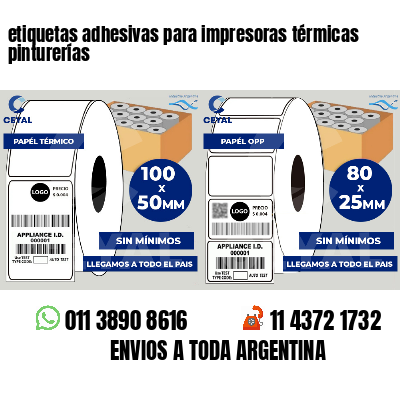 etiquetas adhesivas para impresoras térmicas pinturerías