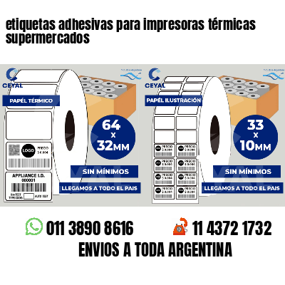 etiquetas adhesivas para impresoras térmicas supermercados