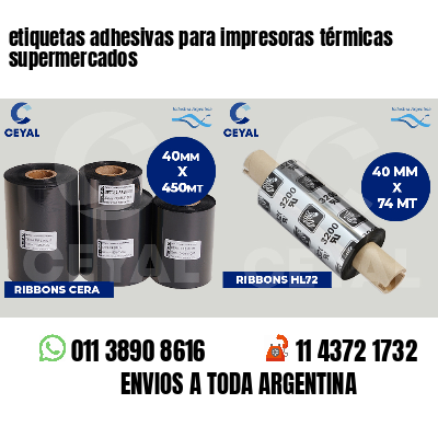 etiquetas adhesivas para impresoras térmicas supermercados