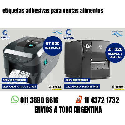 etiquetas adhesivas para ventas alimentos
