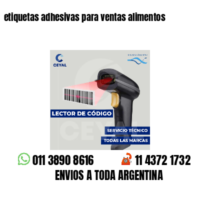 etiquetas adhesivas para ventas alimentos