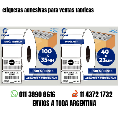 etiquetas adhesivas para ventas fabricas