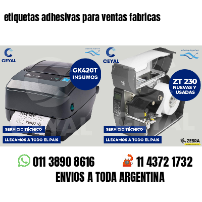 etiquetas adhesivas para ventas fabricas