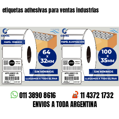 etiquetas adhesivas para ventas industrias
