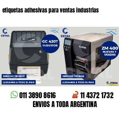 etiquetas adhesivas para ventas industrias