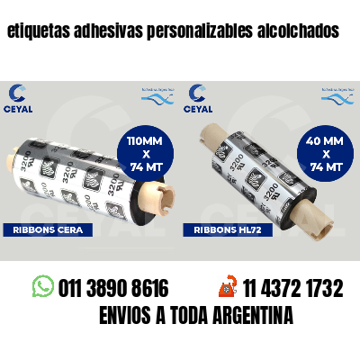 etiquetas adhesivas personalizables alcolchados