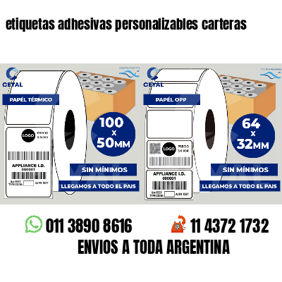 etiquetas adhesivas personalizables carteras