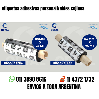 etiquetas adhesivas personalizables cojines