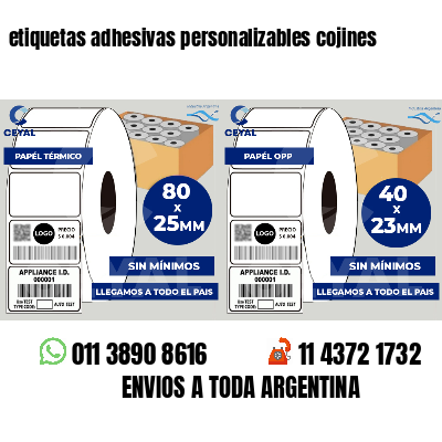 etiquetas adhesivas personalizables cojines