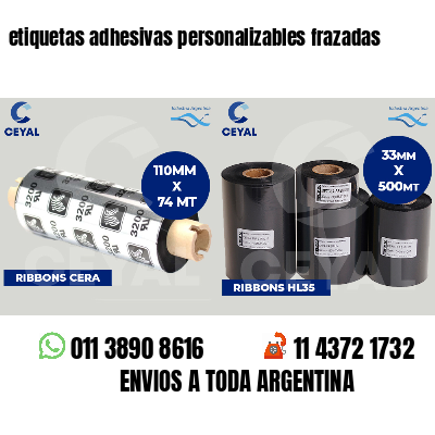 etiquetas adhesivas personalizables frazadas