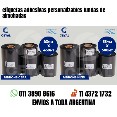 etiquetas adhesivas personalizables fundas de almohadas