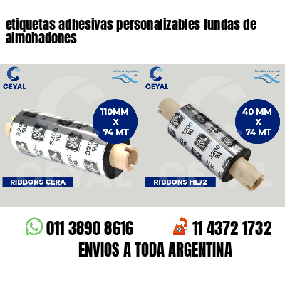 etiquetas adhesivas personalizables fundas de almohadones