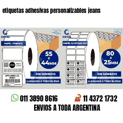 etiquetas adhesivas personalizables jeans
