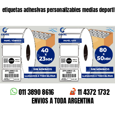 etiquetas adhesivas personalizables medias deportivas