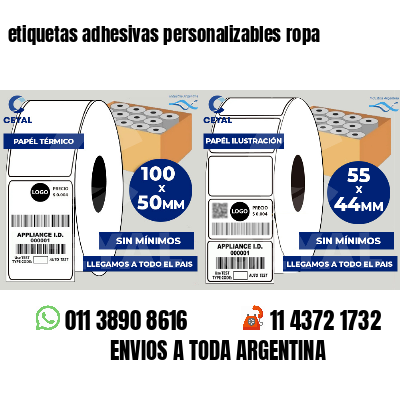 etiquetas adhesivas personalizables ropa