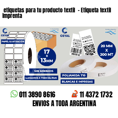 etiquetas para tu producto textil - Etiqueta textil imprenta