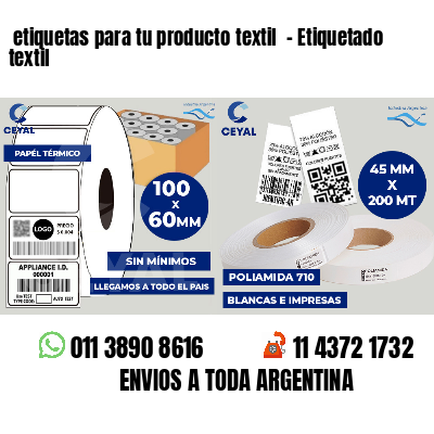 etiquetas para tu producto textil - Etiquetado textil