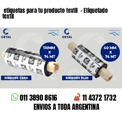 etiquetas para tu producto textil - Etiquetado textil
