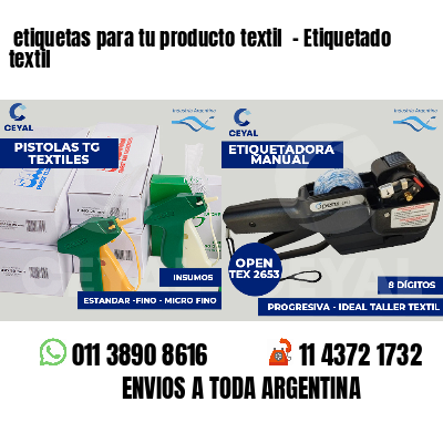 etiquetas para tu producto textil - Etiquetado textil
