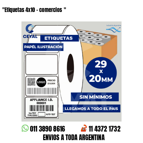 «Etiquetas 4×10 – comercios	«
