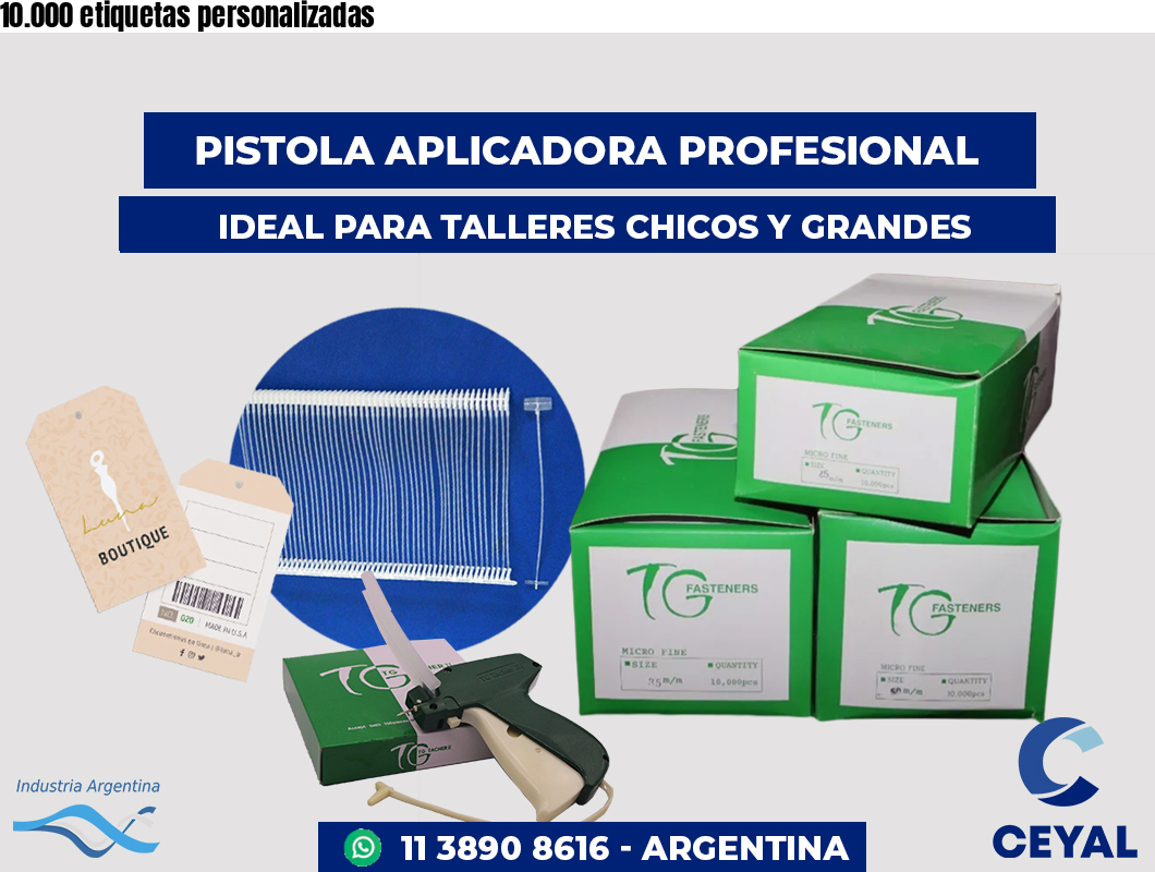 10.000 etiquetas personalizadas