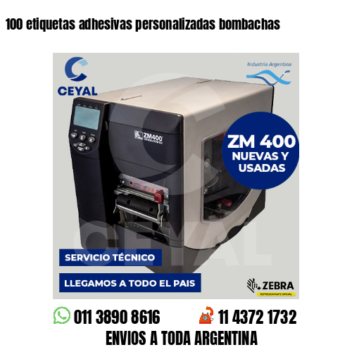 100 etiquetas adhesivas personalizadas bombachas