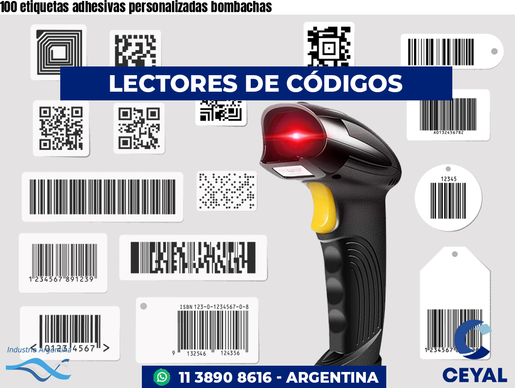 100 etiquetas adhesivas personalizadas bombachas