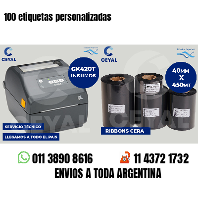 100 etiquetas personalizadas