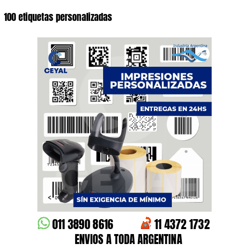 100 etiquetas personalizadas