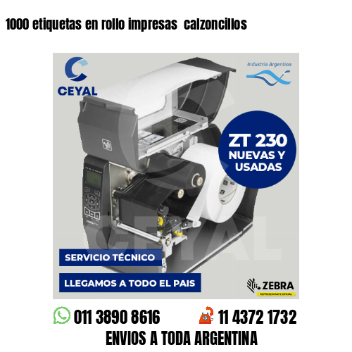 1000 etiquetas en rollo impresas calzoncillos