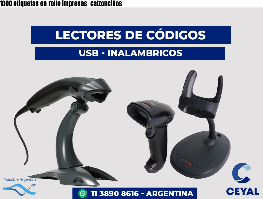 1000 etiquetas en rollo impresas calzoncillos
