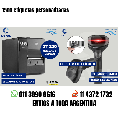 1500 etiquetas personalizadas