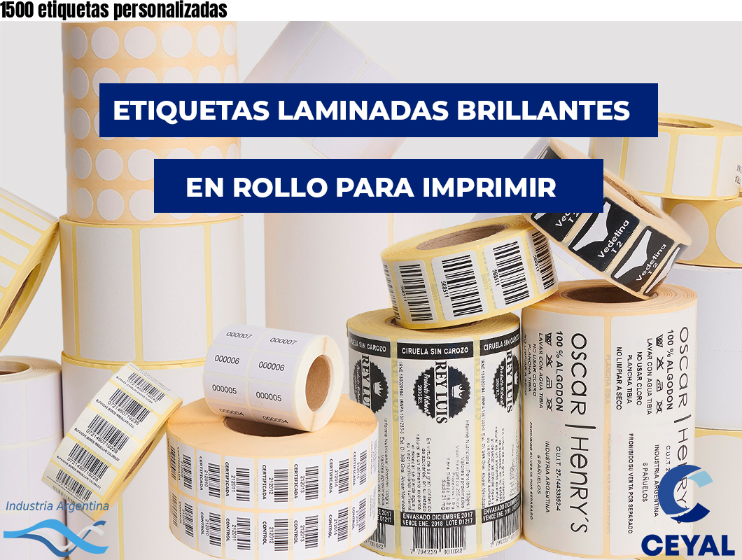 1500 etiquetas personalizadas