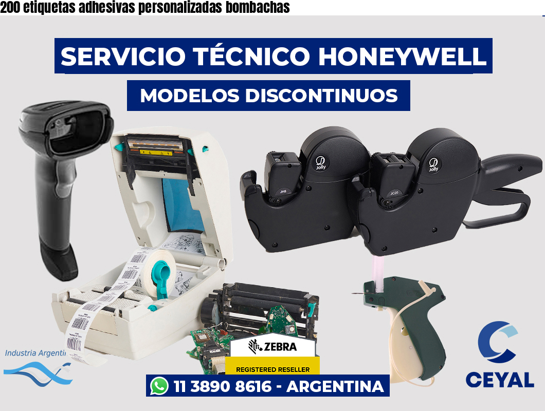 200 etiquetas adhesivas personalizadas bombachas