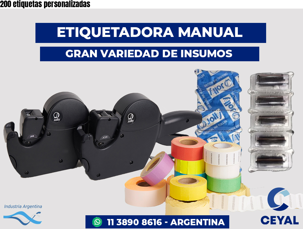 200 etiquetas personalizadas
