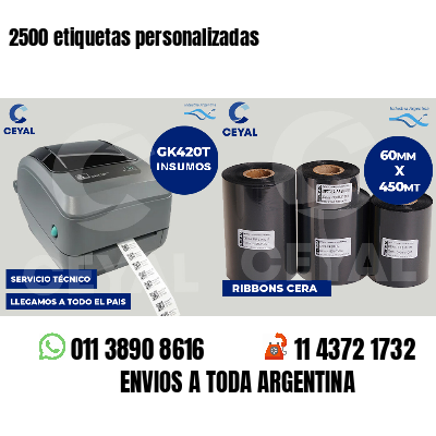2500 etiquetas personalizadas