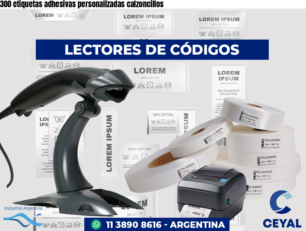 300 etiquetas adhesivas personalizadas calzoncillos