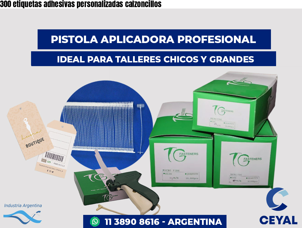 300 etiquetas adhesivas personalizadas calzoncillos