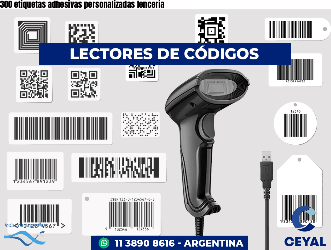 300 etiquetas adhesivas personalizadas lenceria